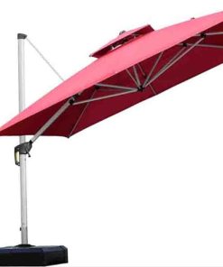 Patio Umbrella 11ft Double Top Luxury Square Offset Hanging Umbrella Outdoor Market Umbrella Garden Umbrella